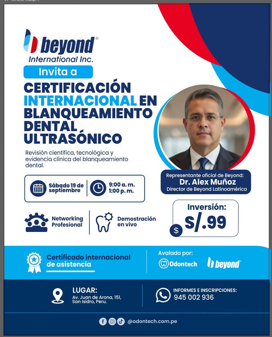 CERTIFICACIÓN INTERNACIONAL EN BLANQUEAMIENTO DENTAL UTRASÓNICO